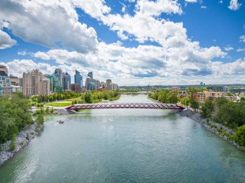 3202-930 6 Avenue Sw, Calgary, AB - Outdoor With Body Of Water With View