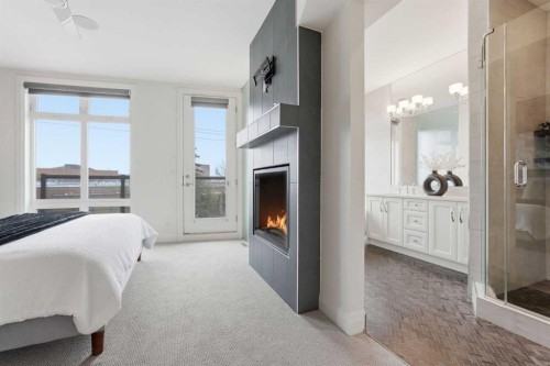 2109 20 Avenue Sw, Calgary, AB - Indoor Photo Showing Other Room With Fireplace