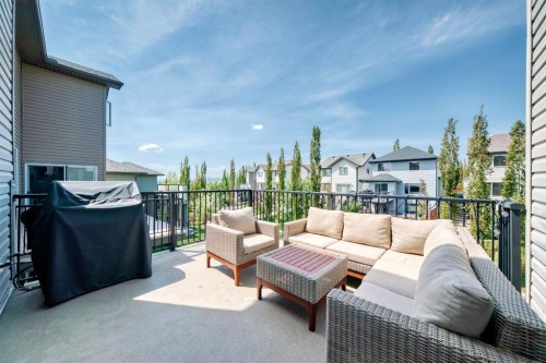 35 Sunset View, Cochrane, AB - Outdoor With Deck Patio Veranda With Exterior