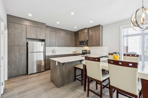 310 Sage Meadows Gardens Nw, Calgary, AB - Indoor Photo Showing Kitchen With Stainless Steel Kitchen With Upgraded Kitchen