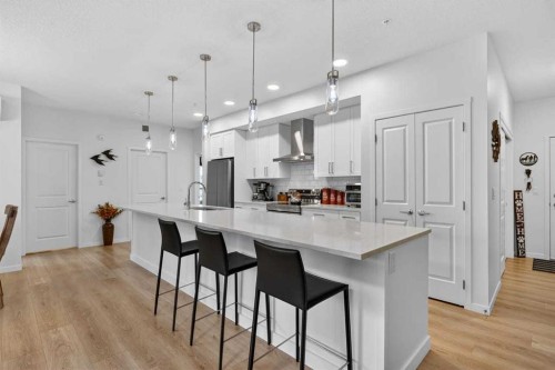 4104-20295 Seton Way Se, Calgary, AB - Indoor Photo Showing Kitchen With Upgraded Kitchen