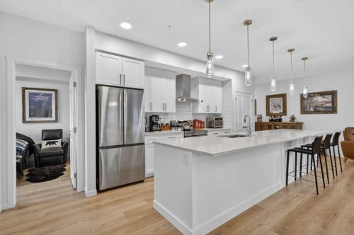 4104-20295 Seton Way Se, Calgary, AB - Indoor Photo Showing Kitchen With Upgraded Kitchen