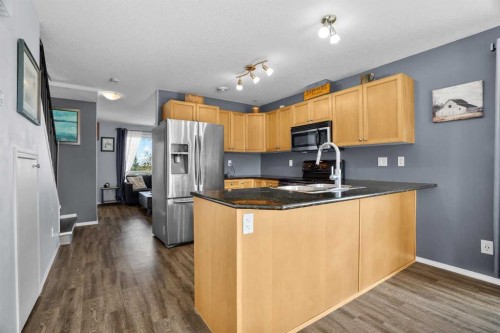 302 Sunrise Terrace Ne, High River, AB - Indoor Photo Showing Kitchen With Stainless Steel Kitchen With Double Sink