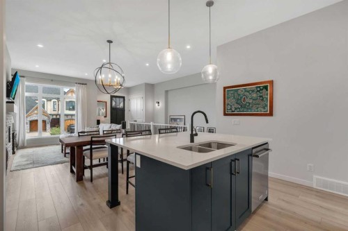 541 Marine Drive Se, Calgary, AB - Indoor Photo Showing Kitchen With Double Sink With Upgraded Kitchen
