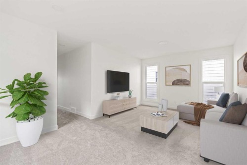 486 Lucas Way Nw, Calgary, AB - Indoor Photo Showing Living Room