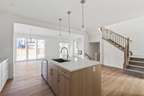 486 Lucas Way Nw, Calgary, AB - Indoor Photo Showing Kitchen With Upgraded Kitchen