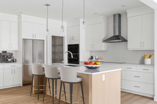 486 Lucas Way Nw, Calgary, AB - Indoor Photo Showing Kitchen With Upgraded Kitchen