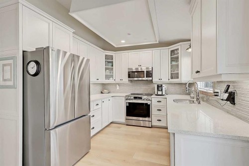 42 Sundown Close Se, Calgary, AB - Indoor Photo Showing Kitchen With Stainless Steel Kitchen With Upgraded Kitchen
