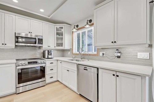 42 Sundown Close Se, Calgary, AB - Indoor Photo Showing Kitchen With Double Sink