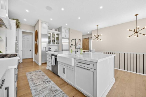 45 Cranbrook Rise Se, Calgary, AB - Indoor Photo Showing Kitchen With Upgraded Kitchen