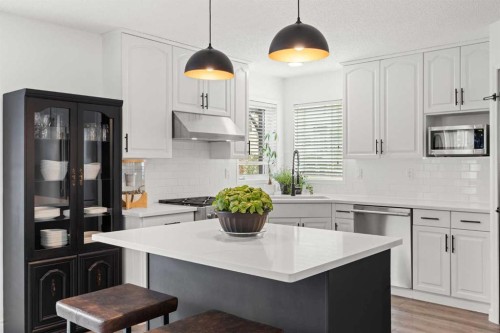 116 Cove Road, Chestermere, AB - Indoor Photo Showing Kitchen With Upgraded Kitchen