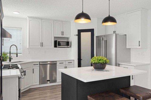 116 Cove Road, Chestermere, AB - Indoor Photo Showing Kitchen With Upgraded Kitchen