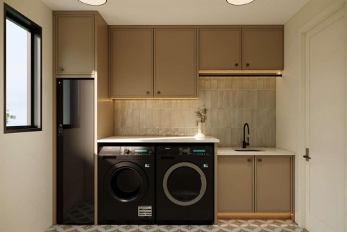 1367 Lake Ontario Drive Se, Calgary, AB - Indoor Photo Showing Laundry Room