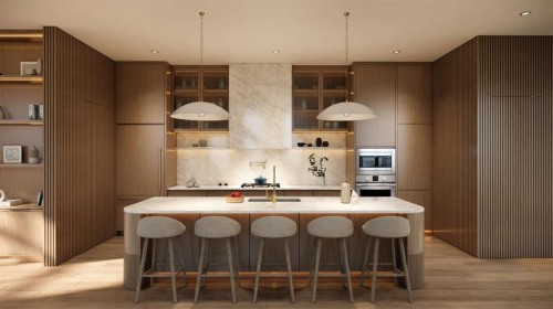 1367 Lake Ontario Drive Se, Calgary, AB - Indoor Photo Showing Kitchen With Upgraded Kitchen