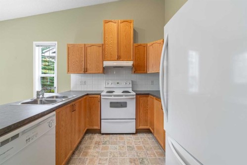 44 Prestwick Pond Terrace Se, Calgary, AB - Indoor Photo Showing Kitchen With Double Sink