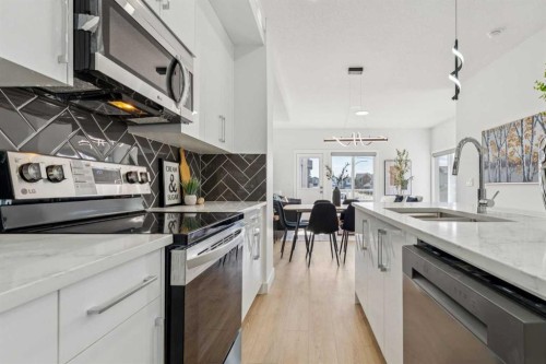 106-95 Saddlecrest Circle Ne, Calgary, AB - Indoor Photo Showing Kitchen With Double Sink With Upgraded Kitchen