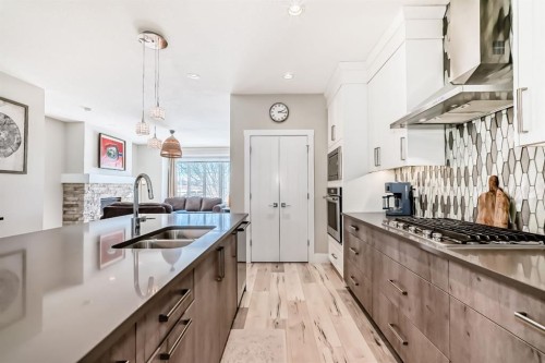 68 Mahogany Gardens Se, Calgary, AB - Indoor Photo Showing Kitchen With Double Sink With Upgraded Kitchen