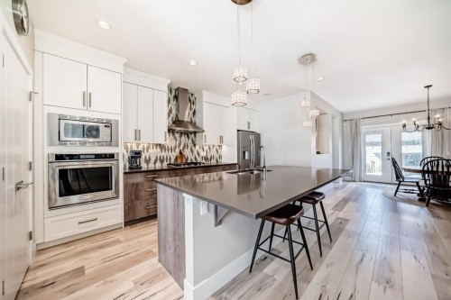 68 Mahogany Gardens Se, Calgary, AB - Indoor Photo Showing Kitchen With Stainless Steel Kitchen With Upgraded Kitchen