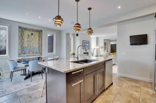 4120 16 Street Sw, Calgary, AB - Indoor Photo Showing Kitchen With Double Sink With Upgraded Kitchen