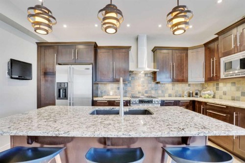 4120 16 Street Sw, Calgary, AB - Indoor Photo Showing Kitchen With Double Sink With Upgraded Kitchen