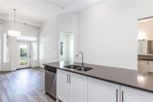 109-12 Mahogany Path Se, Calgary, AB - Indoor Photo Showing Kitchen With Double Sink