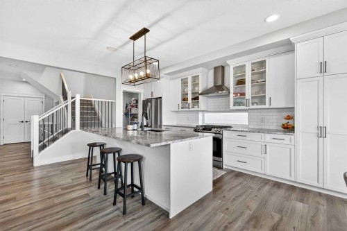 652 Reynolds Crescent Sw, Airdrie, AB - Indoor Photo Showing Kitchen With Upgraded Kitchen