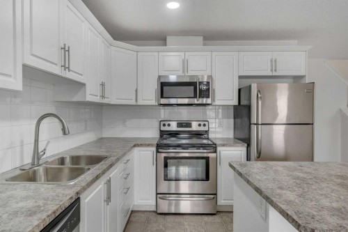 88 Cityscape Row Ne, Calgary, AB - Indoor Photo Showing Kitchen With Double Sink With Upgraded Kitchen