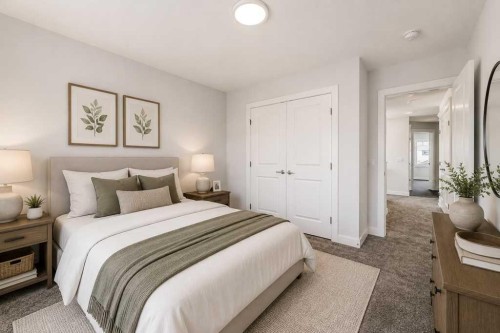 109 Veranda Boulevard Sw, Calgary, AB - Indoor Photo Showing Bedroom