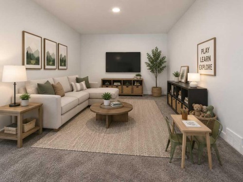 109 Veranda Boulevard Sw, Calgary, AB - Indoor Photo Showing Living Room