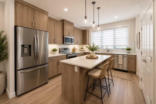 109 Veranda Boulevard Sw, Calgary, AB - Indoor Photo Showing Kitchen With Upgraded Kitchen