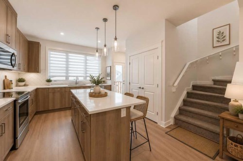 109 Veranda Boulevard Sw, Calgary, AB - Indoor Photo Showing Kitchen With Upgraded Kitchen