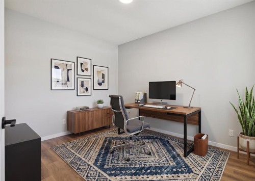 437 Magnolia Way Se, Calgary, AB - Indoor Photo Showing Office