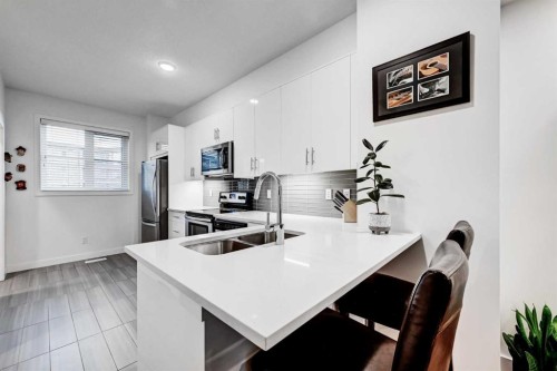 105 Walden Common Se, Calgary, AB - Indoor Photo Showing Kitchen With Double Sink With Upgraded Kitchen