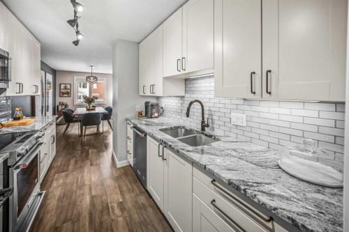 4-1205 Cameron Avenue Sw, Calgary, AB - Indoor Photo Showing Kitchen With Double Sink With Upgraded Kitchen