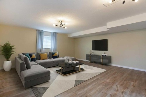 2420 Riverstone Road Se, Calgary, AB - Indoor Photo Showing Living Room