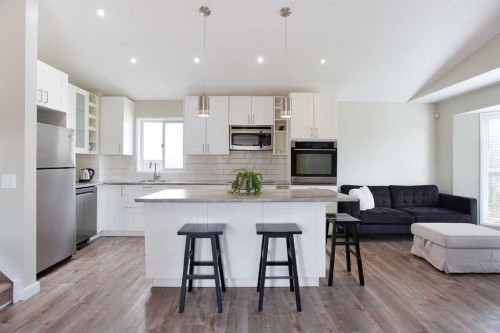 2420 Riverstone Road Se, Calgary, AB - Indoor Photo Showing Kitchen With Stainless Steel Kitchen With Upgraded Kitchen