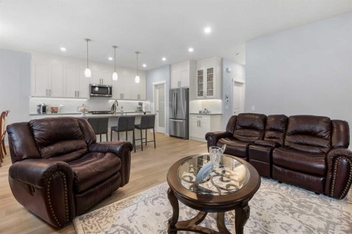 78 Lakes Estates Circle, Strathmore, AB - Indoor Photo Showing Living Room