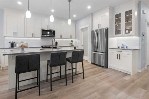 78 Lakes Estates Circle, Strathmore, AB - Indoor Photo Showing Kitchen With Stainless Steel Kitchen With Upgraded Kitchen