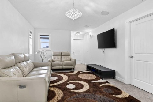 49 Redstone Heath Ne, Calgary, AB - Indoor Photo Showing Living Room