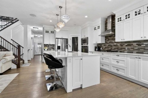 49 Redstone Heath Ne, Calgary, AB - Indoor Photo Showing Kitchen With Upgraded Kitchen
