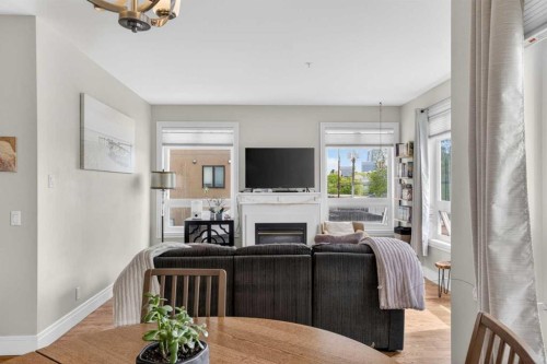 205-2 14 Street Nw, Calgary, AB - Indoor With Fireplace