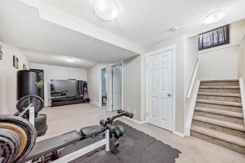 65 Spring Meadows Bay, Okotoks, AB - Indoor Photo Showing Gym Room