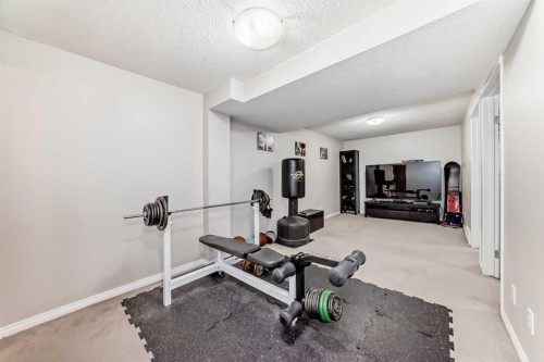 65 Spring Meadows Bay, Okotoks, AB - Indoor Photo Showing Gym Room