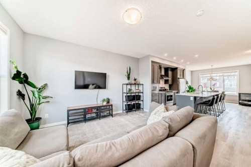 196 Dawson Drive, Chestermere, AB - Indoor Photo Showing Living Room