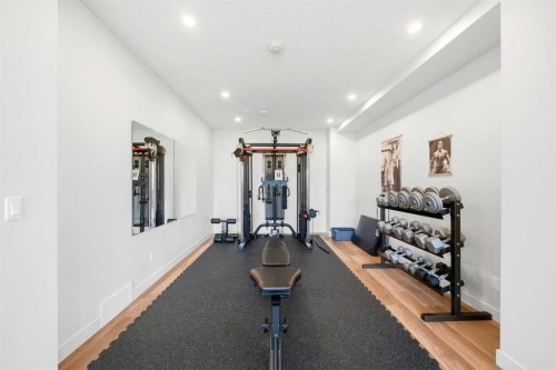 24 Monterra Landing, Cochrane Lake, AB - Indoor Photo Showing Gym Room
