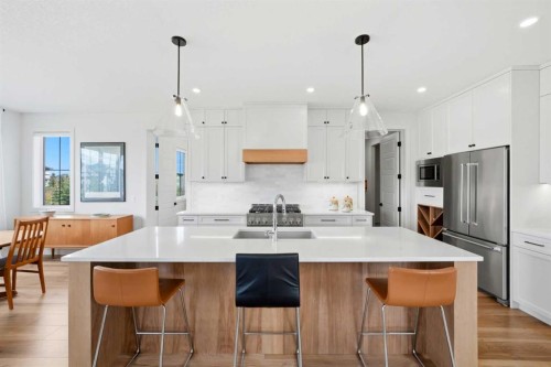 24 Monterra Landing, Cochrane Lake, AB - Indoor Photo Showing Kitchen With Stainless Steel Kitchen With Upgraded Kitchen