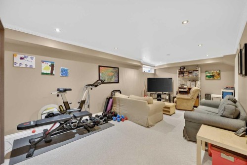 112 Hidden Ranch Crescent Nw, Calgary, AB - Indoor Photo Showing Gym Room