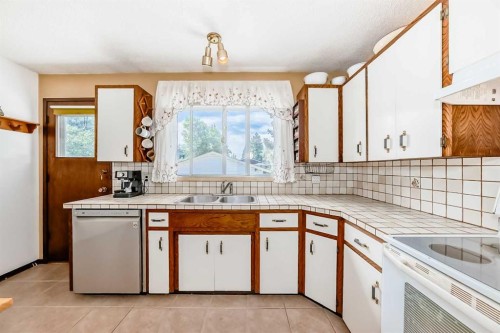 5539 Dalhart Road Nw, Calgary, AB - Indoor Photo Showing Kitchen With Double Sink