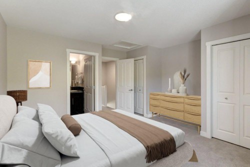 95 Aspen Hills Drive Sw, Calgary, AB - Indoor Photo Showing Bedroom