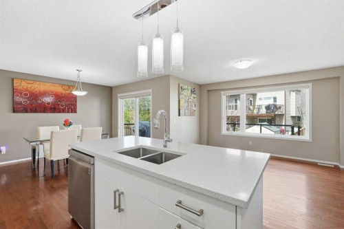 78 Everglen Way Sw, Calgary, AB - Indoor Photo Showing Kitchen With Double Sink
